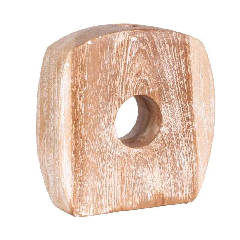 Florero Don Small Madera-de-teca Natural-beige 31.299 en Beige - Jarrones, Uruguay | Divino