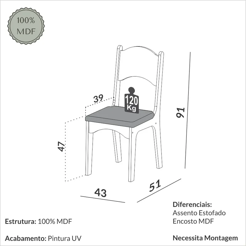 Silla Clara – 2 Unidades en Beige - Sillas, Uruguay | Casa Brava, vista 3