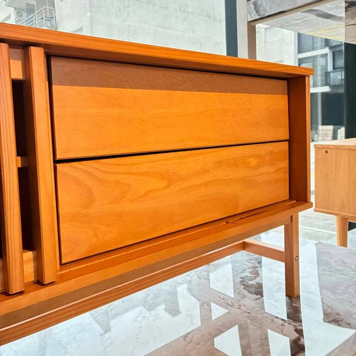 Rack TV 180cm Ader - Madera Maciza en Madera natural - Muebles para TV, Uruguay | Balton, vista 5