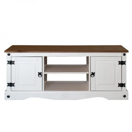 Rack 2 Puertas Línea Naturale 110 cm - Blanco/Roble en Multicolor - Muebles para TV, Uruguay | La Cueva Muebles, vista 10