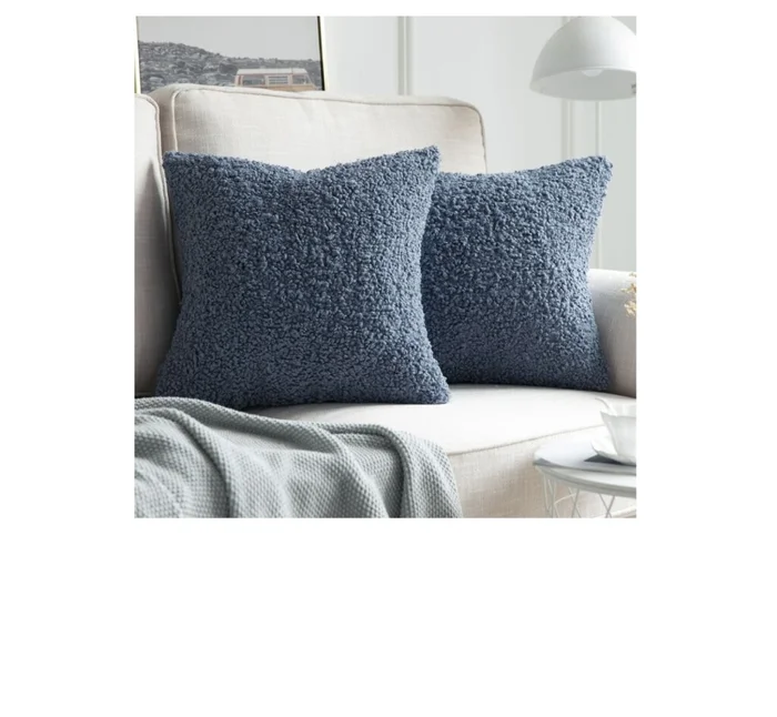 Almohadón de Corderito Blue en Azul - Textiles, Uruguay | Finkel