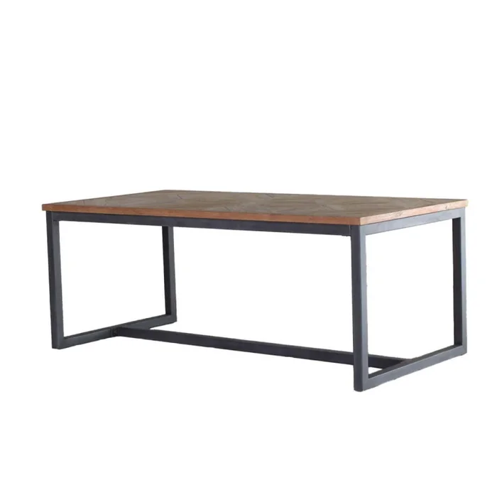 Mesa De Comedor Madera-y-metal Natural-beige Dominique en Madera natural - Mesas de comedor, Uruguay | Divino, vista 2