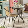Silla exterior de metal y Rattan con apoyabrazos - Beige en Beige - Muebles para el exterior, Uruguay | Rústico Hogar, vista 2 de 4