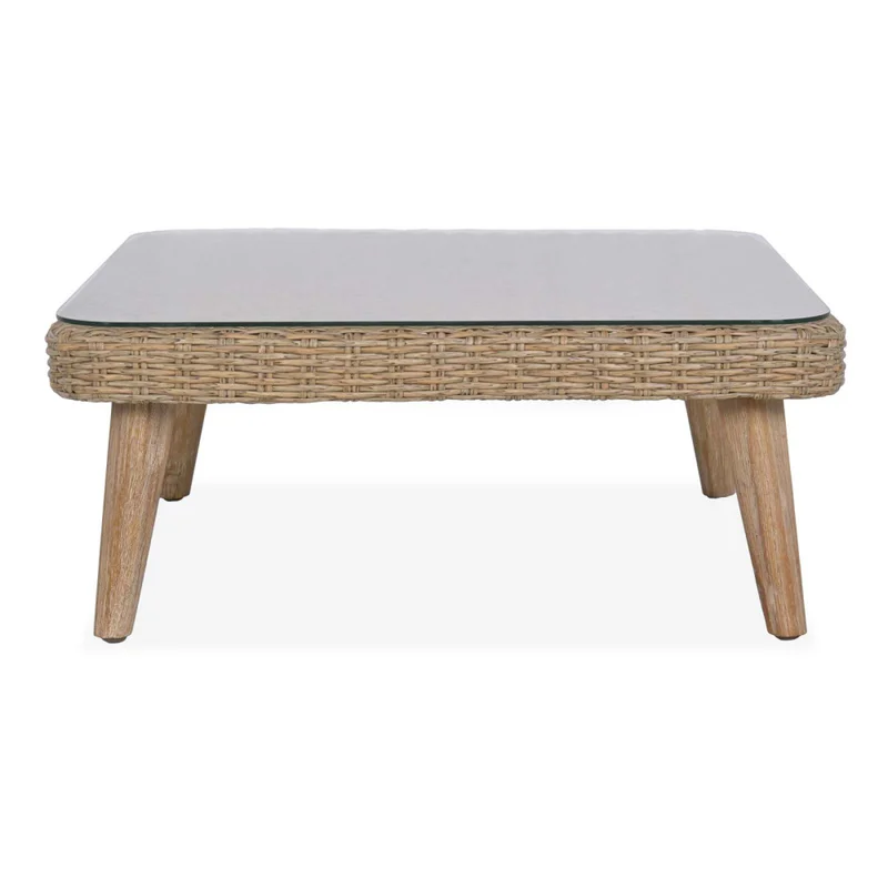 Set Esquinero Exterior Rattan-y-madera Natural-beige Toulouse en Madera natural - Muebles para el exterior, Uruguay | Divino, vista 5