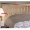 RESPALDO 2 PLAZAS (1.60 MTS) - TAPIZADO TELA GRIS CLARO en Gris - Respaldos de cama, Uruguay | Champagne Home, vista 2 de 2
