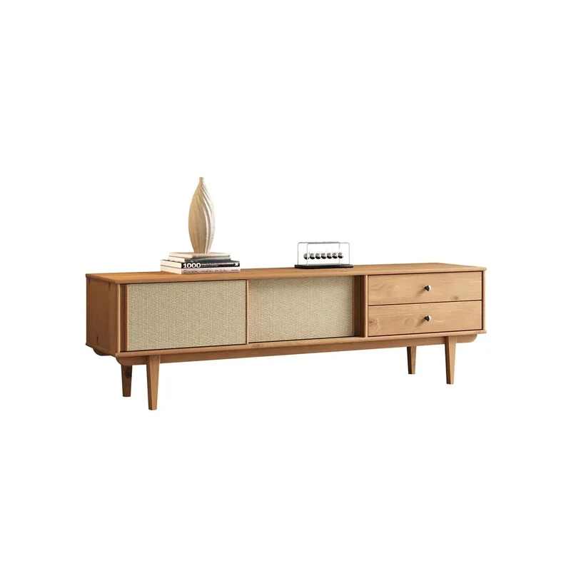 Rack TV 175CM con Ratan Serena - Madera Maciza en Madera natural - Muebles para TV, Uruguay | Balton, vista 11