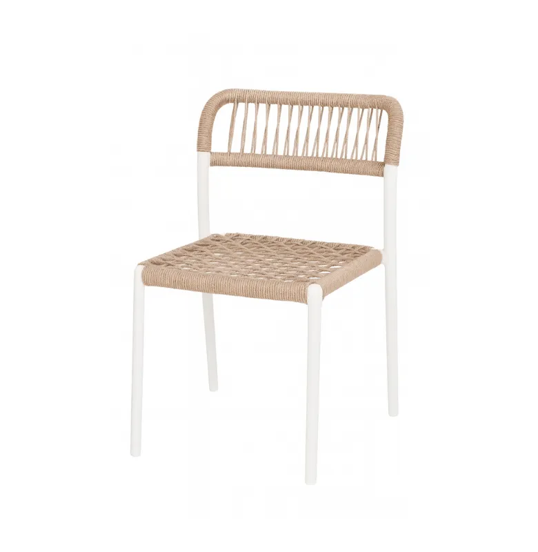 SILLA CUERDA PP NATURAL Y BCO en Multicolor - Muebles para el exterior, Uruguay | Masinfinito Casa