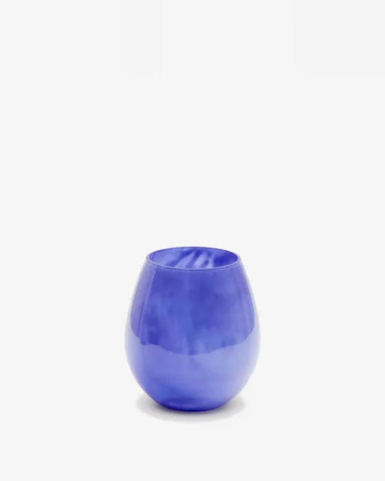 Jarrón Kelse de vidrio azul 21 cm en Azul - Jarrones, Uruguay | Kavehome