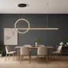 Colgante Led linea y anillo 49W Dimerizable en Negro - Lámparas colgantes, Uruguay | Iluminica, vista 5 de 6