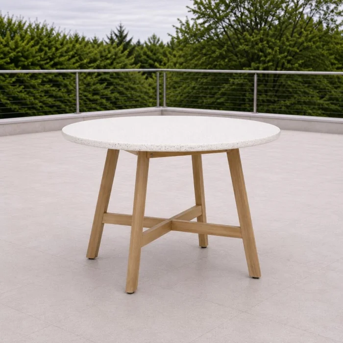 Talara Mesa De Comedor Redonda 120cm en Multicolor - Muebles para el exterior, Uruguay | Aihaus