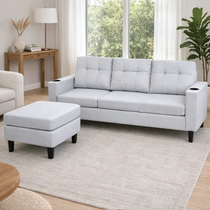 Sofá MILKA con Chaise Long en Gris - Sillones y sofás, Uruguay | Soy Hogar, vista 2
