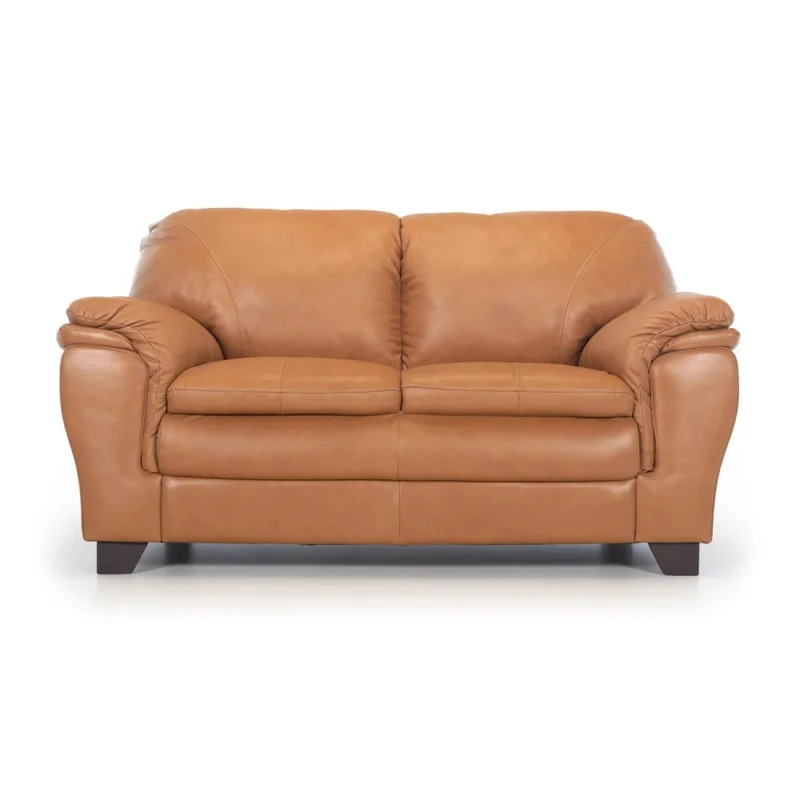 Sillón 100% Cuero - 2 Cuerpos - Monza - Camel en Marrón - Sillones y sofás, Uruguay | Rústico Hogar, vista 4