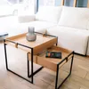 Conjunto Mesa de Centro Columbia (Marrón Claro/Hierro negro) - Mesas de living, Uruguay | Berna home, vista 2 de 6