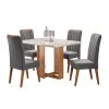 Juego Comedor Mesa 4 Sillas Carvalho/blanco Vicenza en MIEL OFF WHITE - Mesas de comedor, Uruguay | Soy Hogar, vista 3