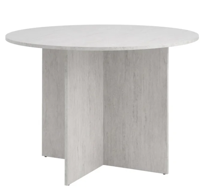 Mesa de comedor KRONDAL Ø110 travertino en Madera natural - Mesas de comedor, Uruguay | JYSK