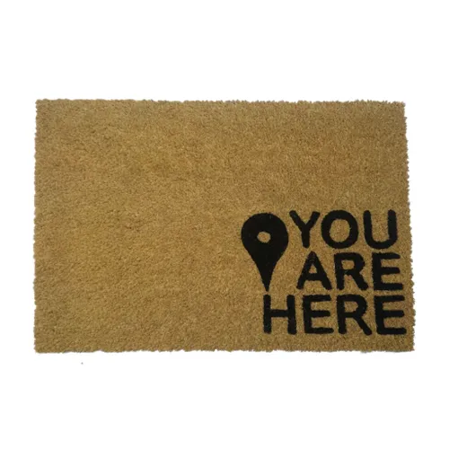 FELPUDO DE COCO 40x60CM H1.5CM YOU ARE HERE - Textiles, Uruguay | Decohogar