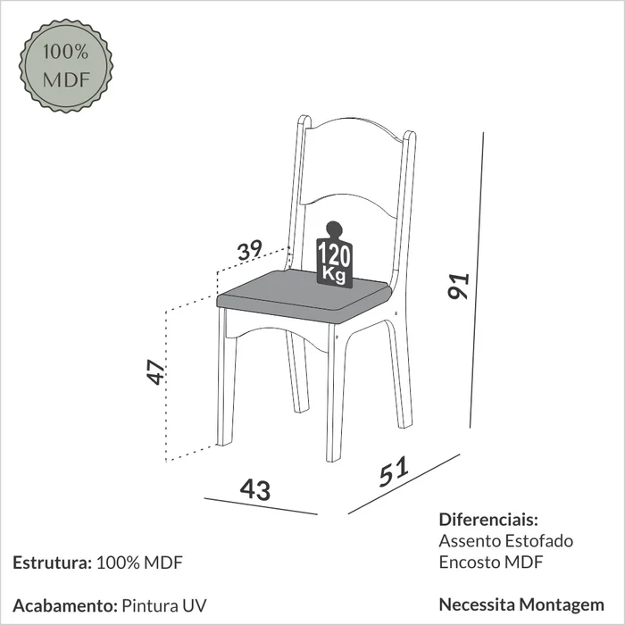 Silla Clara – 2 Unidades en Beige - Sillas, Uruguay | Casa Brava, vista 3