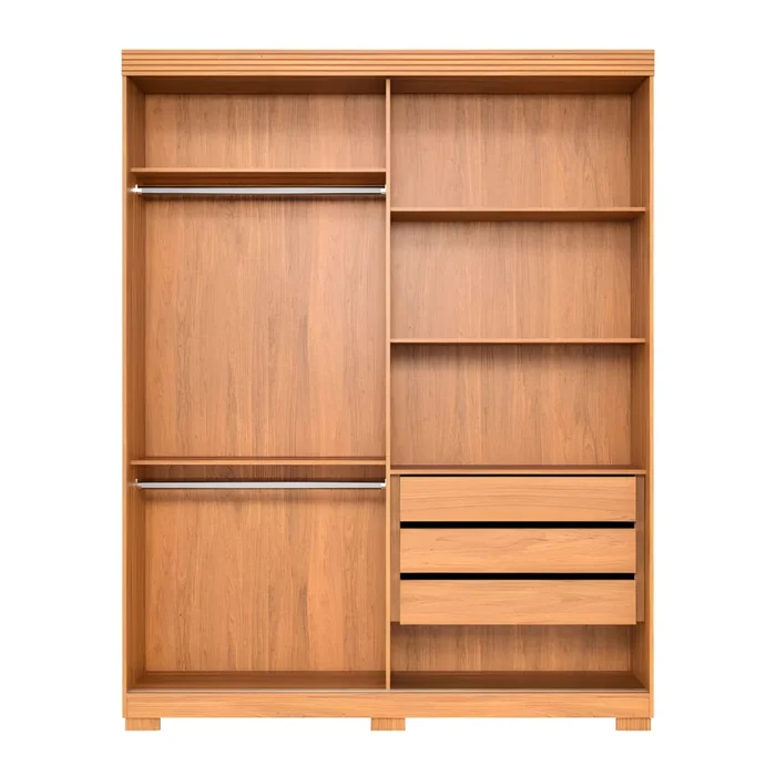 Ropero 2 puertas corredizas con espejo Doble Cara - Nordik en Beige - Roperos y placares, Uruguay | Ecowood, vista 5
