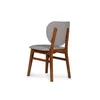 Silla Cleo - Nogal - Respaldo tapizado - Tela Rústica - Tostado (CH) en Beige - Butacas, banquetas y puffs, Uruguay | NYR, vista 4 de 6