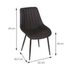 SILLA VOLGA PU/METAL MARRON/NEGRO - Sillas, Uruguay | Decohogar, vista 2 de 3