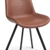 Silla de comedor HYGUM giratoria polipiel cognac/negro en Marrón - Sillas, Uruguay | JYSK, vista 1 de 5