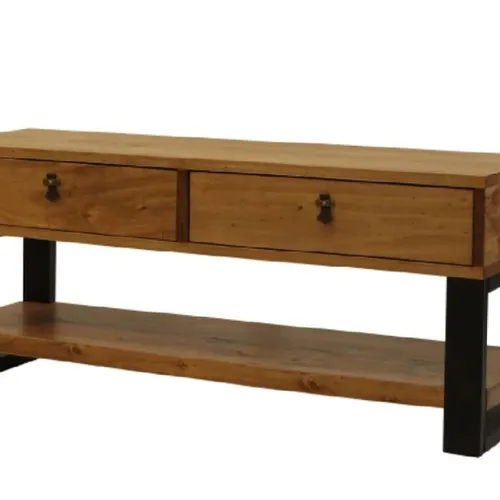 Rack IRON 1.60m en Madera natural - Muebles para TV, Uruguay | Finkel