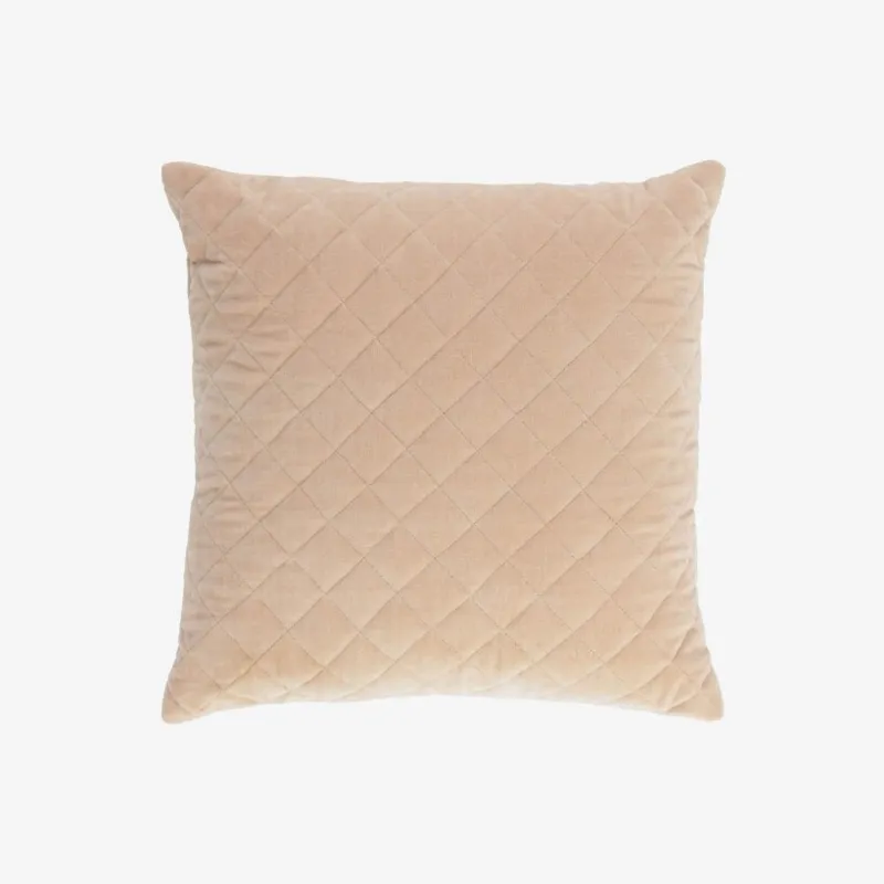 Almohadón Carmin 45 x 45 cm terciopelo rosa rombos en Rosa - Textiles, Uruguay | Kavehome