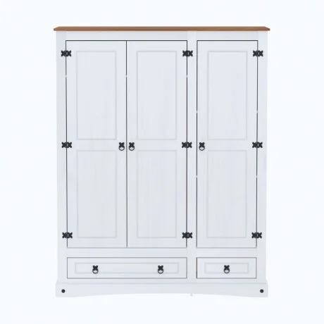 Ropero 3 puertas 2 Cajones línea Naturale - Blanco/Roble en Blanco - Roperos y placares, Uruguay | La Cueva Muebles, vista 13