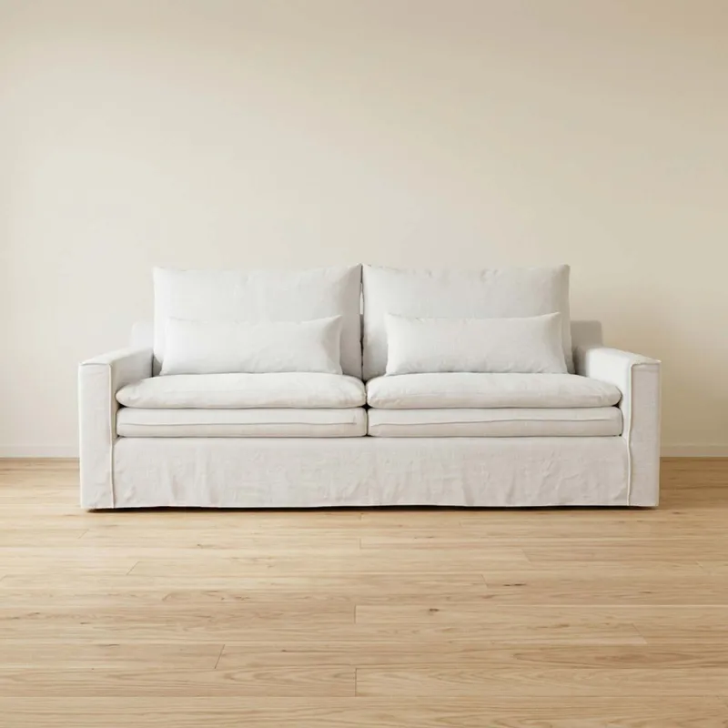 Sofá 3 Cuerpos Tela Blanco Positano en Blanco - Sillones y sofás, Uruguay | Divino