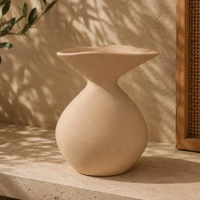 Florero Flow en Beige - Decoración, Uruguay | Aihaus