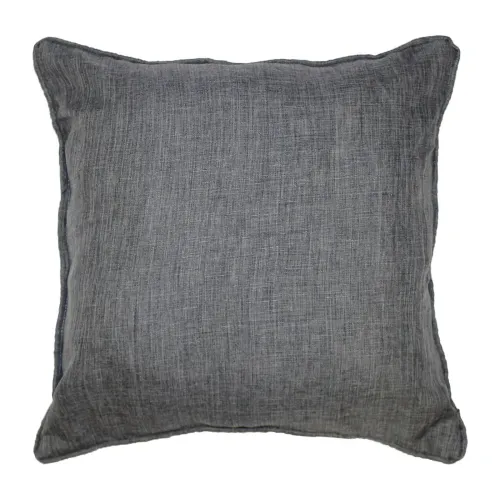 Almohadón C/ribete Algodon Gris Ank Grafito en Gris - Textiles, Uruguay | Divino