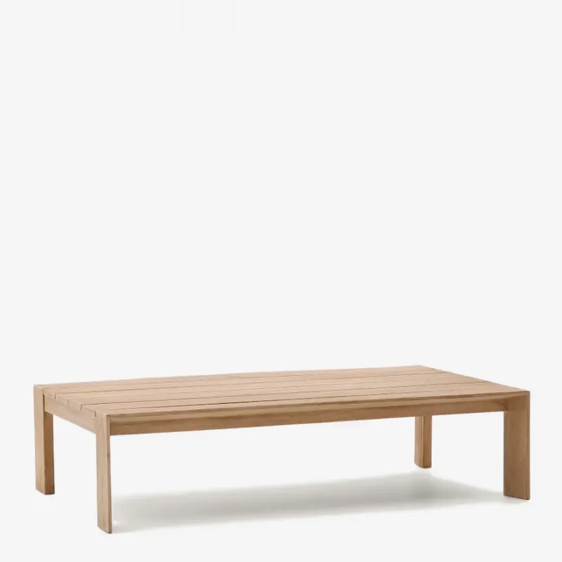 Mesa de centro Ambra de madera maciza de acacia con acabado claro 82,5 x 140 cm FSC 100% en Madera natural - Muebles, Uruguay | Kavehome