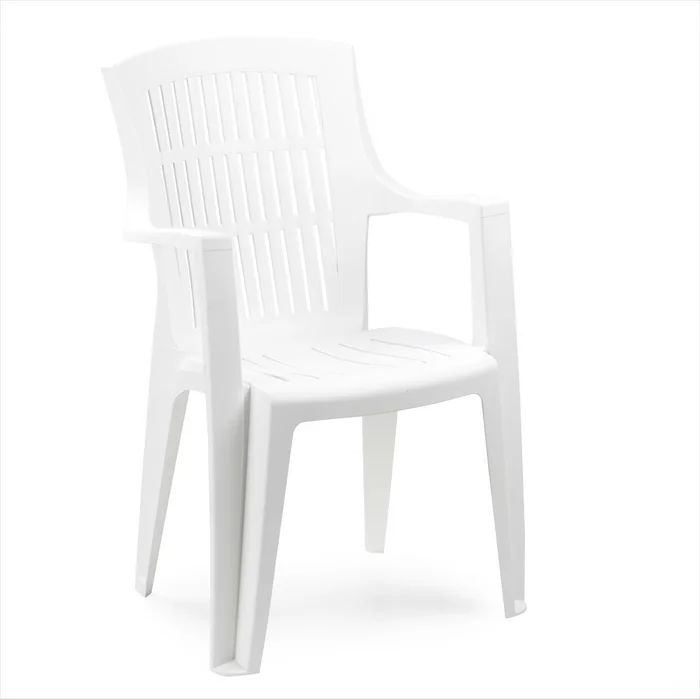SILLA DE PVC APILABLE ARPA BLANCA A5824 en Blanco - Muebles para el exterior, Uruguay | Alfa Ventas, vista 2