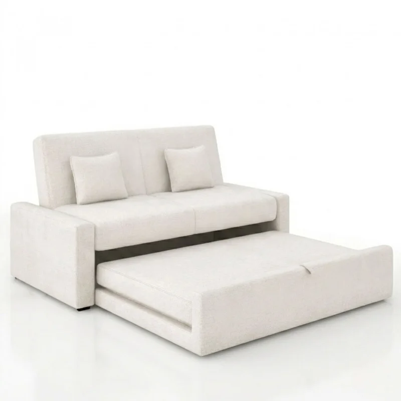 Sofa Cama Charlotte - Beige en Beige - Sillones y sofás, Uruguay | Rústico Hogar, vista 3