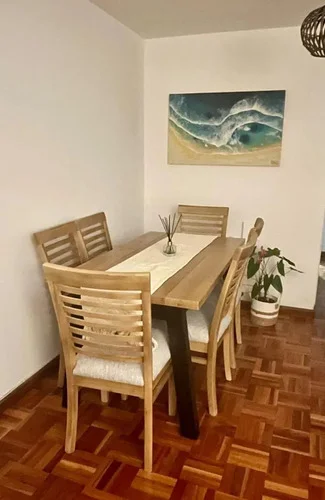 Juego Comedor Madera Maciza 160x90 Holandesa 6 Sillas Ozark A Eleccion en Madera natural - Mesas de comedor, Uruguay | Ozark Home, vista 4