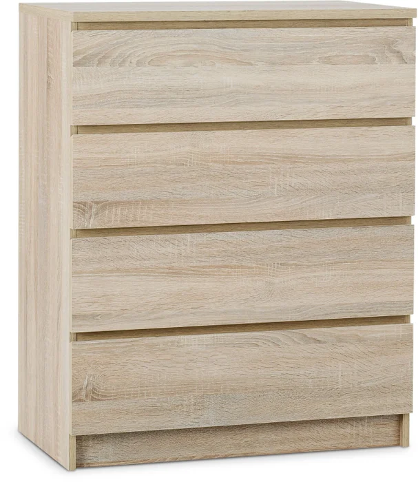 Cómoda LIMFJORDEN 4 cajones roble claro en Madera natural - Cómodas, Uruguay | JYSK