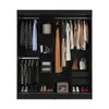 Ropero 3 Puertas Wardrobe - Negro Mate - Roperos y placares, Uruguay | Rústico Hogar, vista 3 de 5