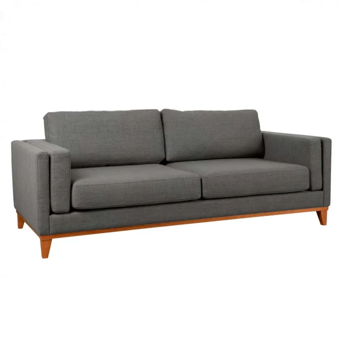 Sofá 3 Cuerpos Luxor Easy Clean – Gris Oscuro en Blanco - Sillones y sofás, Uruguay | Berna Home, vista 4