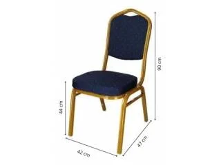 Silla apilable de hierro Roja en Azul - Mesas de comedor, Uruguay | Que Sal Muebleria, vista 3