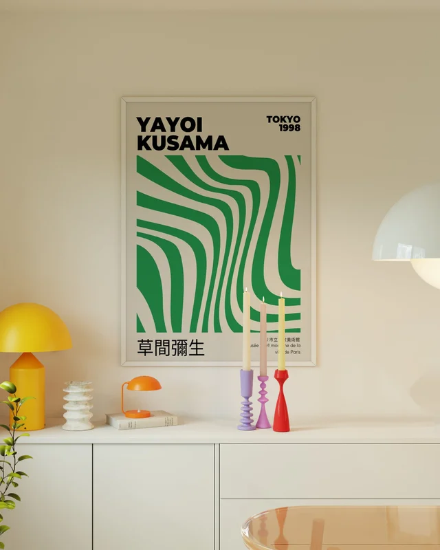 Yayoi Kusama - Green waves en Multicolor - Láminas, Uruguay | La Cuadrería, vista 3
