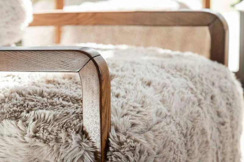BUTACA WOOLY - WALNUT Y PELO LARGO en Beige - Butacas, banquetas y puffs, Uruguay | La Iberica, vista 16