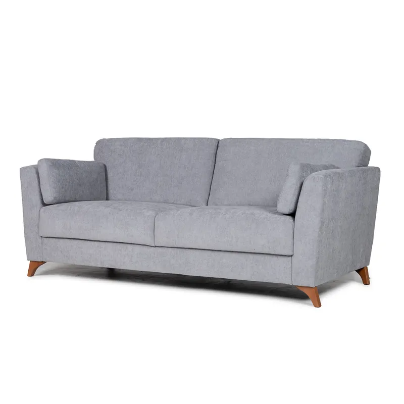 Sofá Capri - Tela Microfibra - 3 cuerpos - Cora 06-153 (Grafito) en Gris - Sillones y sofás, Uruguay | NYR