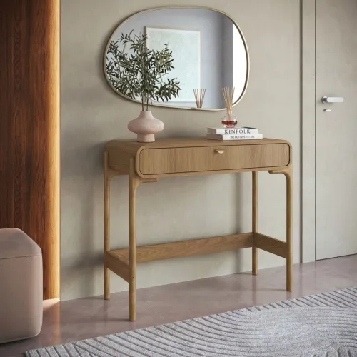 Recibidor Select - 1 cajón - Natural en Marrón - Aparadores y recibidores, Uruguay | NYR