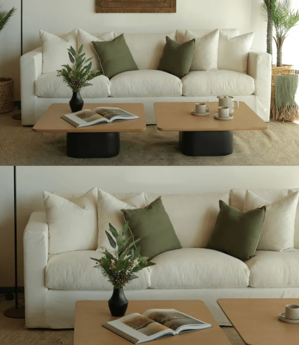 SOFÁ NEW MANANTIALES 240 LINO en Blanco - Sillones y sofás, Uruguay | Masinfinito Casa, vista 2