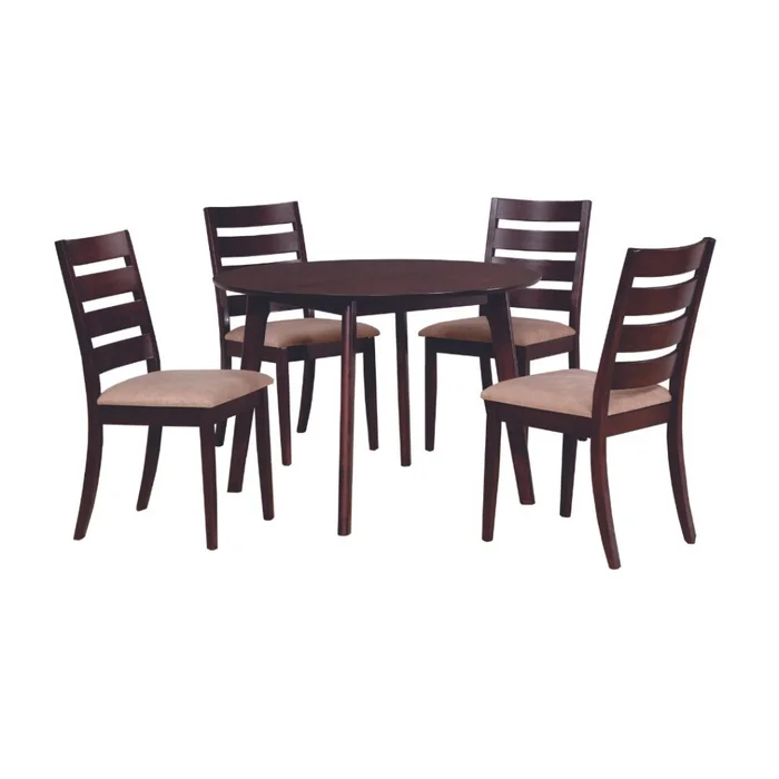 Juego de Comedor Amber 4 Sillas en Marrón - Mesas de comedor, Uruguay | Rústico Hogar