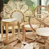 MESA AUXILIAR / BANQUITO DE TEKA Y RATTAN en Madera natural - Butacas, banquetas y puffs, Uruguay | La Iberica, vista 3 de 3