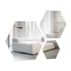Kit de espejos decorativos hexagonales 60cm, 45cm y 30cm Bordes Blanco - Espejos, Uruguay | Balton, vista 5 de 7