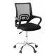 Silla escritorio Negra Mesh base cromada
