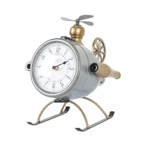 Reloj de mesa - Helicóptero en Gris - Decoración, Uruguay | Concetto Casa