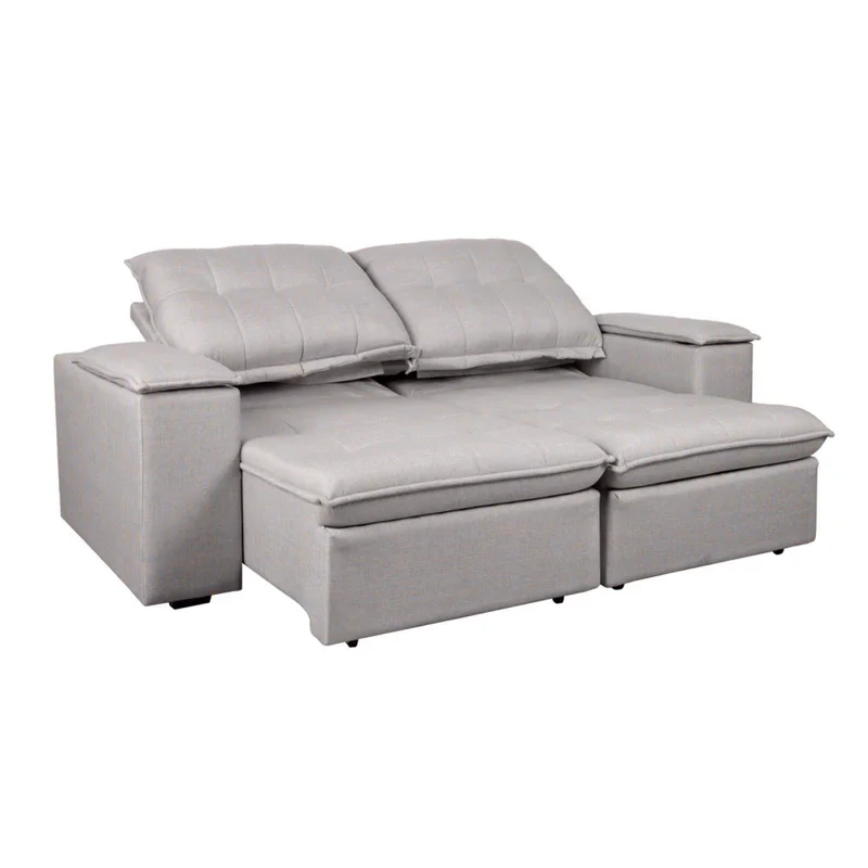 Sofa Retractil 3 Cuerpos Tela Gris Atlanta Gris Osc en Gris - Sillones y sofás, Uruguay | Divino, vista 6